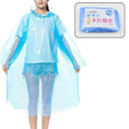 Compact plastic raincoat, pocket-sized and reusable